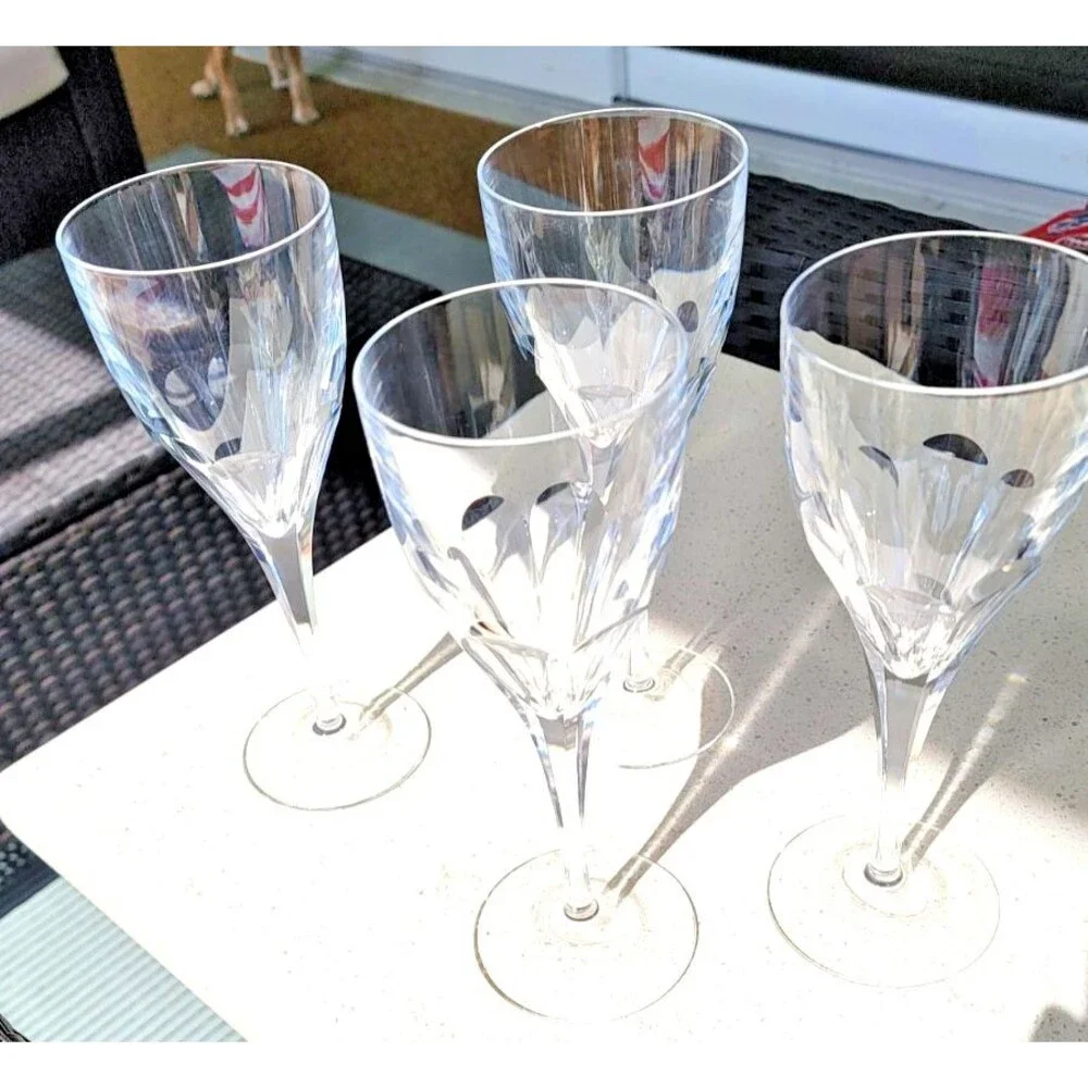Vintage Royal Doulton Crystal Cut Glass Water Goblet Fame 9